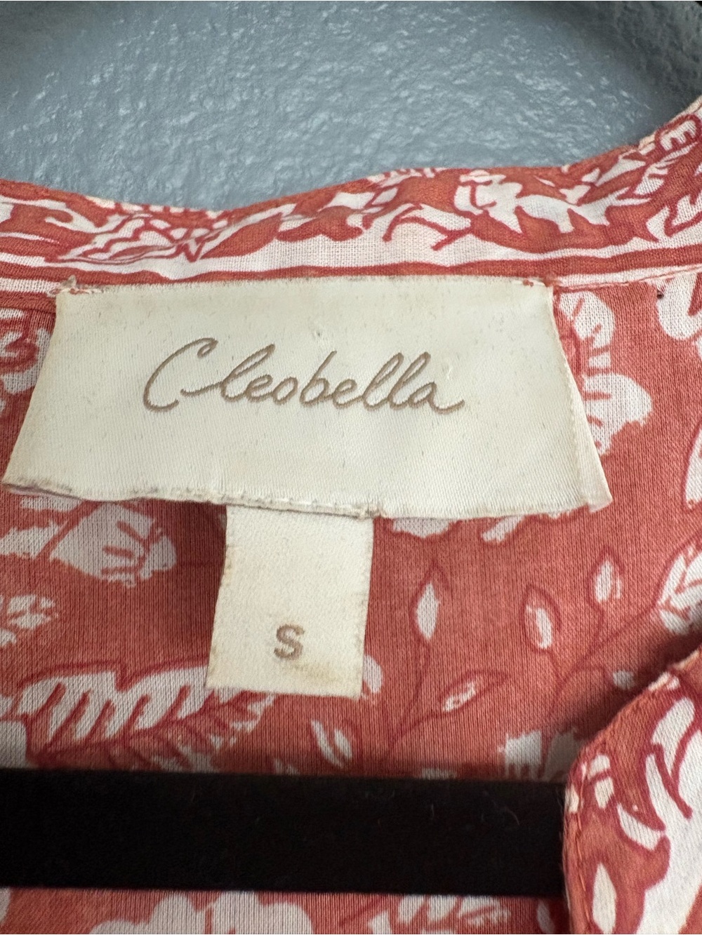 Cleobella Floral Boho Midi Dress Size Small Cotton Tie Waist India - Picture 2 of 7